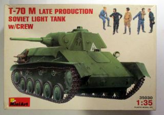 Miniart T - 70 M Late Production Soviet Light Tank & Crew 1:35 Scale Model Kit