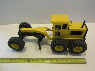 Tonka Truck Toy Metal Road Grader Yellow Construction