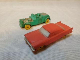 Vintage Auburn Rubber Car 512 Green And 609 Red