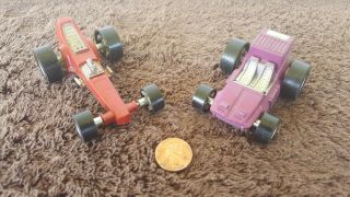 Tootsietoy Vintage Car Toy " Drag Asp " & " Sand Flee " Made In The U.  S.  A