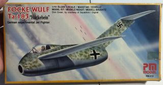 Pm Models Focke Wulf Ta - 183 Huckebein 1/72 Nib Model Kit ‘sullys Hobbies’