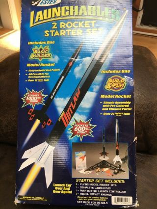 Estes 1452 Launchables Flying Model Rocket Starter Set 2x Rockets Opened Box