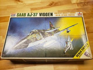 Saab Aj - 37 Viggen Swedish Fighter 1/48 Esci Scale Craft Model Kit
