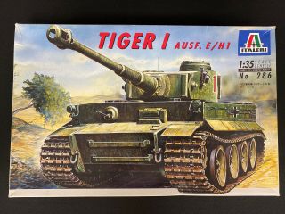 Italeri 1:35 Tiger I Ausf.  E/h1 Model Kit 286 Unassembled Released 1995