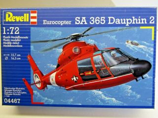 Revell 1:72 Scale Eurocopter Sa 365 Dauphin 2 Helicopter - Kit 04467 Model Kit