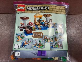 Lego Minecraft Crafting Box 21116 - Complete Build,  No Cow Figure