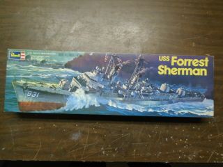 1972 Revell Uss Forrest Sherman Us Navy Destroyer Ship Model Kit