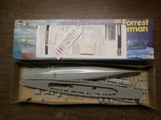 1972 Revell USS Forrest Sherman US Navy Destroyer Ship Model Kit 2