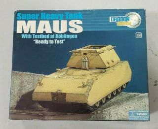 Dragon Armor 1/72 " Ready To Test " Heavy Tank Maus W/testbed At Boblingen