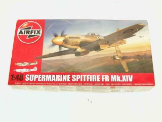 1/48 Airfix Supermarine Spitfire Fr Mk.  Xiv Raf Ww2 Plastic Scale Model Kit 05135