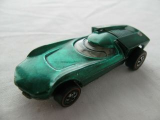 Vintage 1968 - 69 Mattel Hot Wheels Redline Green Turbofire Ex