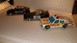 3 Vintage Matchbox 1987 Ford Ltd Police Car 1983 Highway Patrol 89 State Police