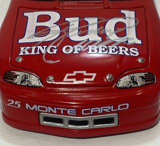 ACTION NASCAR Ricky Craven 25 BUDWEISER 1997 Monte Carlo bank 1:24 Autographed 2