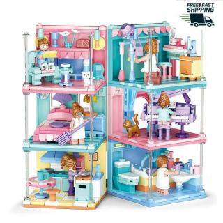 Sluban 660pcs Building Toys Blocks Kids Girls Play House Puzzle 6in1 B0757