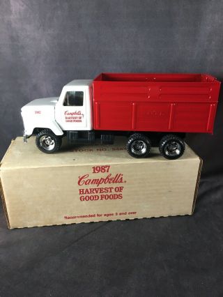 Vintage 1987 Campbell’s Soup Harvest Of Good Food Metal Diecast Truck - Red 2