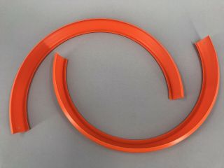 2 Replacement Curve Tracks For Hot Wheels Criss Cross Crash (2) Orange