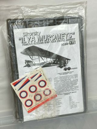 Maquette 1/72 Sikorsky " Ilya Muromets " Famous Ww1 Four Engine Bomber