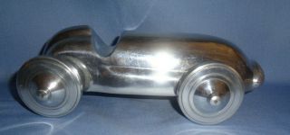 Vintage Cast Aluminum Midget Race Car - - Shelf Table Desk Display