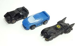 Vintage Micro Machines Batmoblie - Black & Blue Lamborghini - 1988,  1994 Galoob