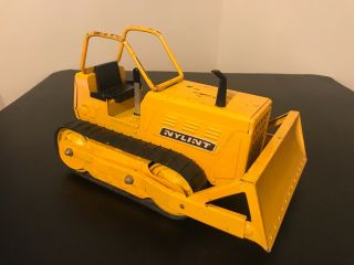 Vintage Nylint Pressed Steel Bulldozer Metal Yellow Construction Toy