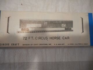 Circus Craft Ho Scale 72 FT.  Circus Horse Car CW - 163 Dom ship/ins 170033 2