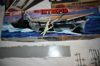 Revell 1/720 Wwii Us Aircraft Carrier Uss Intrepid No Decals Or Instructions