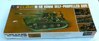 Revell 1:40 Us Army M - 56 90mm Self - Propelled Gun 1971 Plastic Kit H - 556 - 150