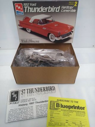 Amt Ertl 1957 Ford Thunderbird T - Bird Ht & Cvt Plastic Model Car Kit Open Box