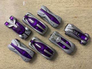Hot Wheels Acceleracers 7 Silencerz Lot; Anthracite,  Metalloid,  And More