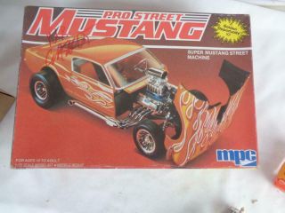 Vintage 1984 Mpc Pro Street Mustang Street Machine 1/25 Model - Started,