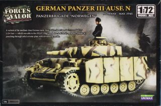 Forces Of Valor Unimax 1:72 German Panzer Iii Ausf.  N Norway 1945 Kit 87011u