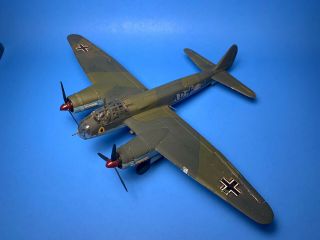 Vintage Built 1/72 Junkers Ju 88 Ww2 German Light Bomber Luftwaffe Bof/bob