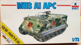 Esci Ertl Model Kit 1/72 Fmc M113 A1 Apc Us Army Infantry Armor Military 8305