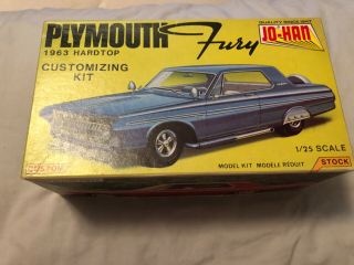 Vintage Jo - Han 1963 Plymouth Fury Hardtop 1:25 Scale Model Box Only