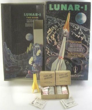 Vintage Scientific Products Lunar - 1 Flying Moon Rocket As - Is 12pics