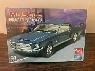 Amt 1968 Shelby Mustang Gt 500 Model Kit Ford Muscle Car 1:25 No Decals