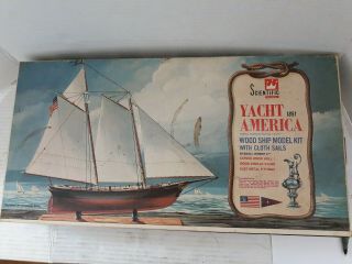 Vintage Scientific 1851 Yacht America Wood Model Kit No.  178