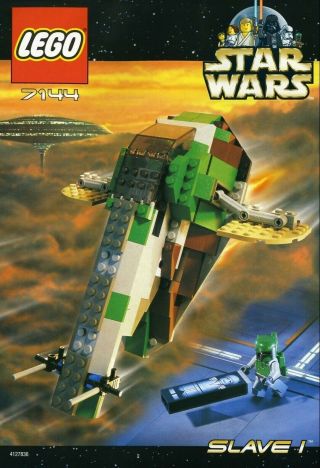 Lego Star Wars 7144 Slave I (2000) Complete W/ Minifigs & Instructions