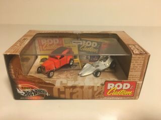 Hot Wheels 100 2 - Car Set “rod & Custom - Orange Crate & Manta Ray”