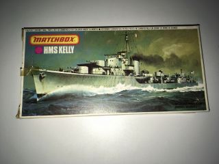 Matchbox 1:700 Hms Kelly British Destroyer Plastic Model Pk - 64 Rare 1980 Kit