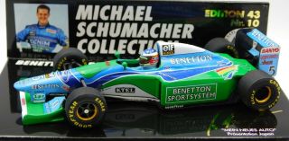 1:43 Minichamps 1994 Benetton Ford B193b 5 F1 Test Schumacher 510430011