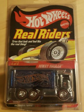 Hotwheels Red Line Club Real Riders - Hiway Hauler - Blue W/ Real Riders