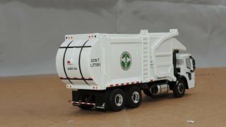 1/64 Dcp/Greenlight white Mack NYC front load garbage truck no box 3