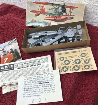 Vintage Airfix Grumman Duck Model Kit 263 Made In England 1:72 Scale