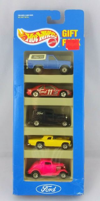 Mattel 1993 Hot Wheels Ford 5 Car Gift Pack 12404 Bronco 