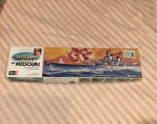 Revell Uss Missouri Battleship Model H - 301 Complete In Open Box 20 " Long 1:535