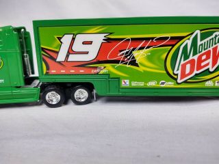 Mountain Dew Jeremy Mayfield 19 Action Nascar semi truck collectible car hauler 2