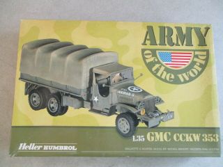 Vintage 1:35 Scale Gmc Cckw 353 Model Kit By Heller 81121