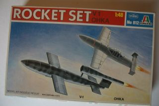 Italeri Testors 1/48 Rocket Set V - 1 Ohka Plastic Model Kit 812u