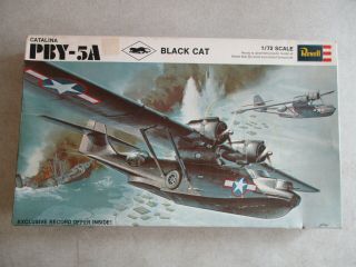 Vintage 1969 1/72 Scale Catalina Pby - 5a Black Cat Model Revell H - 211:200